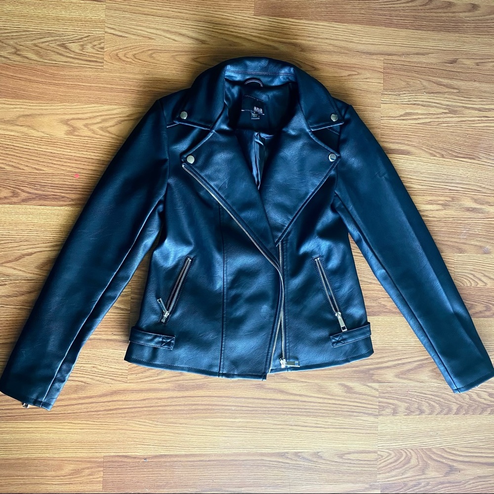 A.N.A Faux Leather Motorcycle Jacket